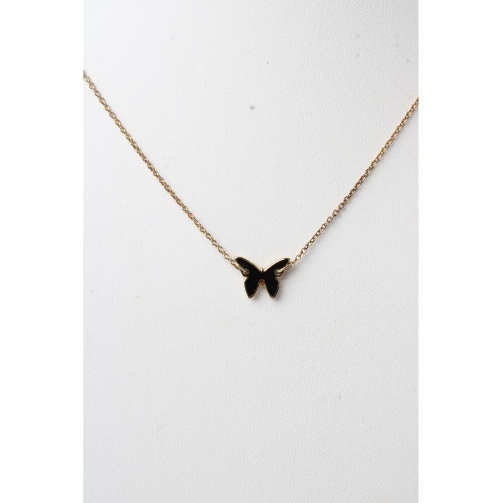 Jennifer Zeuner Womens Gold Plated 925 Enamel Mariah Butterfly Necklace 16" 1.5g